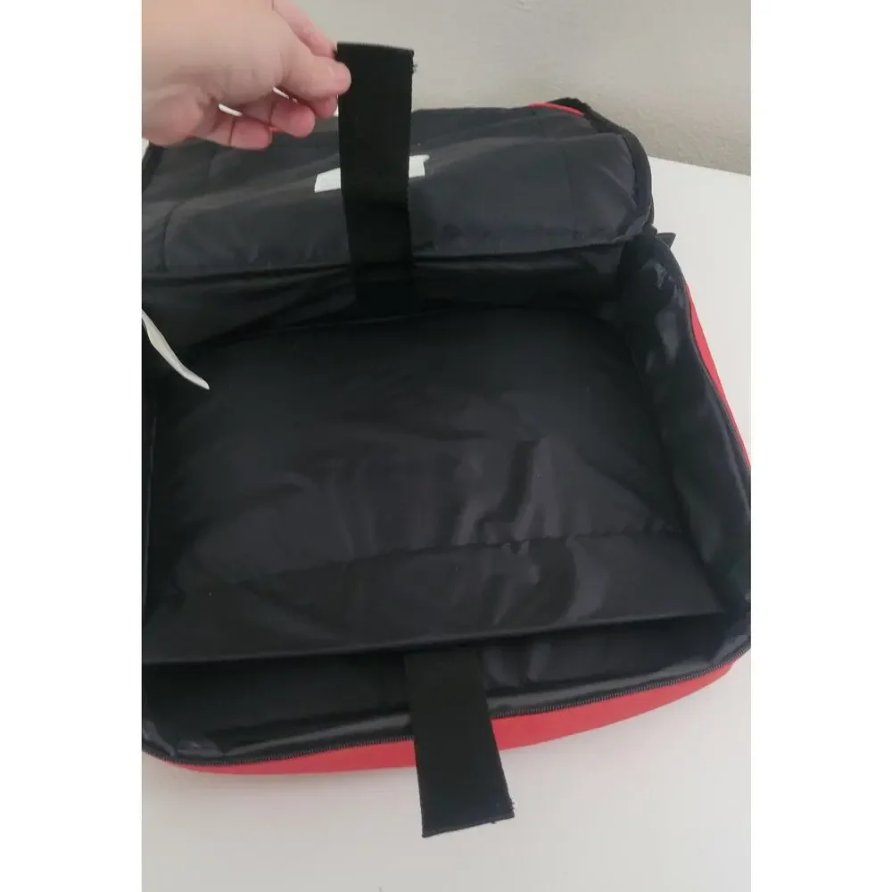 Pyrex Portables Insulated Casserole Dish Carrier Red Black Cold Pack Pocket